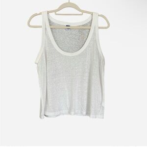 Old Navy White Scoopneck Tank